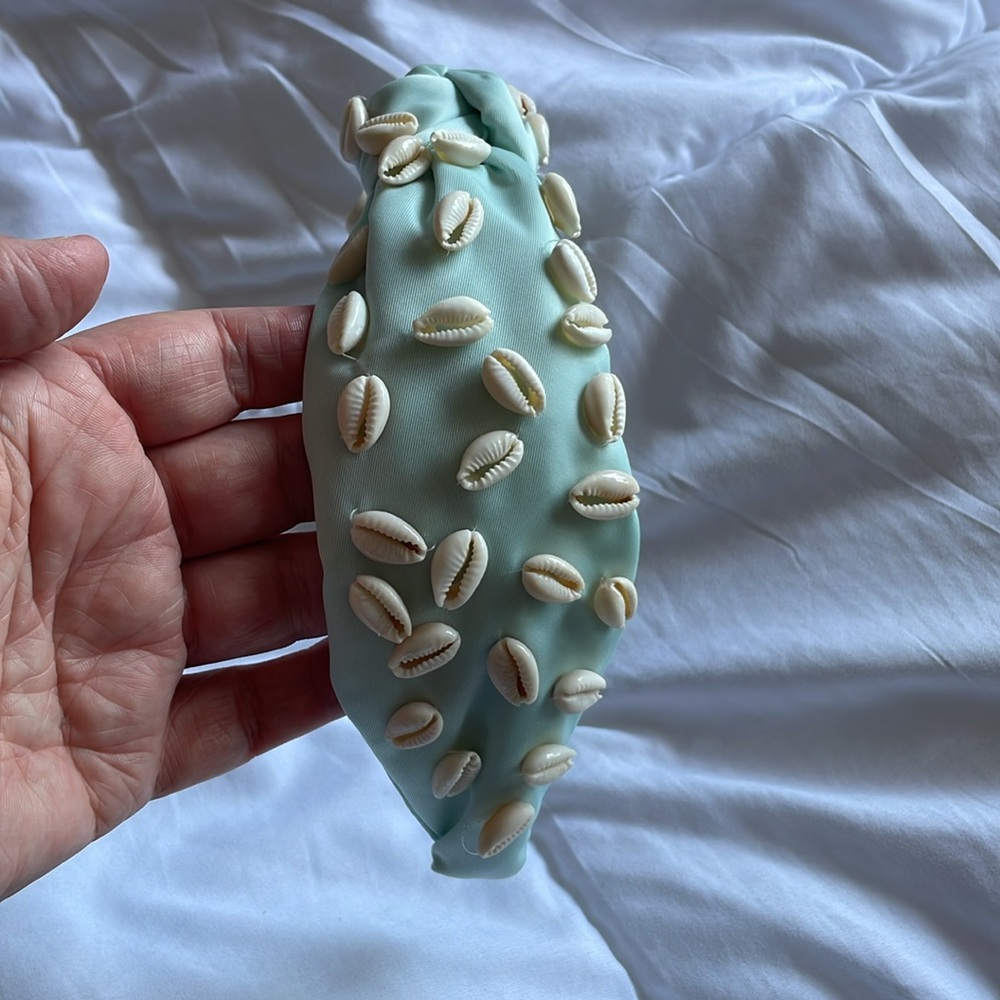 Lele Sadoughi X Stoney Clover Lane Headband In Blue Shell - Picture 6 of 11